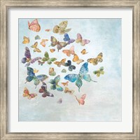 Beautiful Butterflies v3 Sq Light Fine Art Print