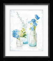 Beach Cottage Florals III - No Shells Framed Print