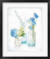 Beach Cottage Florals III - No Shells Framed Print