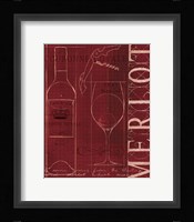 Wine Blueprint II Framed Print