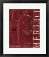 Wine Blueprint II Framed Print