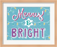 Merry and Bright Aqua Fine Art Print