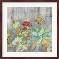 Succulent Garden Gray Crop Fine Art Print