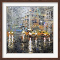 Manhattan Orange Rain Fine Art Print