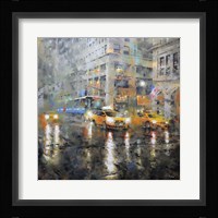 Manhattan Orange Rain Fine Art Print