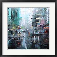 Montreal Turquoise Rain Fine Art Print