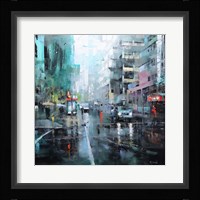 Montreal Turquoise Rain Fine Art Print
