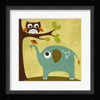 Owl and Elephant Fine Art Print