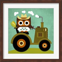Owl on Tractor Fine Art Print