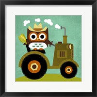 Owl on Tractor Fine Art Print