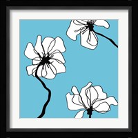 Flowers in Blue 2 Framed Print