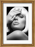 Diamond Lips BW Fine Art Print
