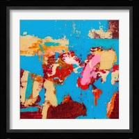 Folded Sunset I Framed Print