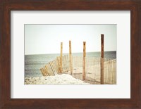 Wooden Beach Fence Fine Art Print