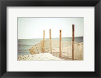 Wooden Beach Fence Fine Art Print