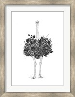 Floral Ostrich Fine Art Print