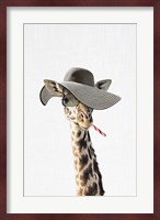 Giraffe Dressed in a Hat Fine Art Print