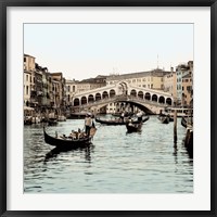 Ponte Rialto con Gondolas Fine Art Print