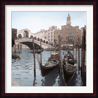 Rialto Bridge Gondolas Fine Art Print