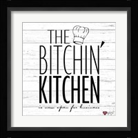 Bitchin Kitchen - White Wood Fine Art Print