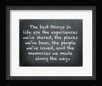 Chalkboard - The Best Things 2 Fine Art Print