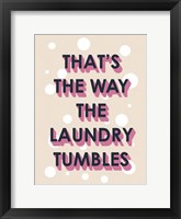 Laundry Typography II Framed Print