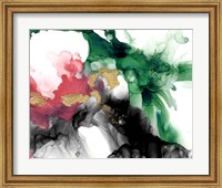 Emerald & Coral Expression II Fine Art Print