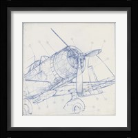 Airplane Mechanical Sketch I Fine Art Print