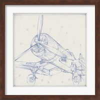 Airplane Mechanical Sketch II Fine Art Print