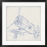 Airplane Mechanical Sketch II Fine Art Print