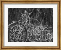 Motorcycle Mechanical Sketch II Fine Art Print