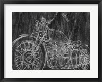 Motorcycle Mechanical Sketch II Fine Art Print
