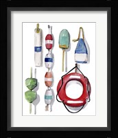 Watercolor Buoys II Framed Print