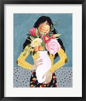 Flower Vase Girl II Framed Print