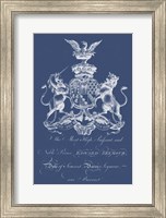 Heraldry on Navy II Fine Art Print