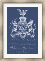 Heraldry on Navy II Fine Art Print