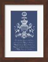 Heraldry on Navy III Fine Art Print