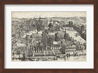 Bird's Eye View of London - Westminster Fine Art Print