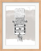 Monochrome Microphone I Fine Art Print