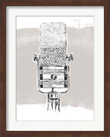 Monochrome Microphone I Fine Art Print