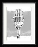 Monochrome Microphone II Framed Print