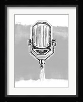 Monochrome Microphone III Framed Print