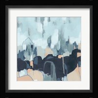 Abstracted Indigo Skyline II Framed Print