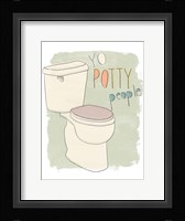 Potty Pun IV Framed Print