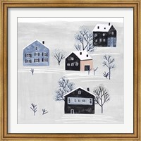 Snowy Village I Fine Art Print