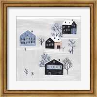 Snowy Village I Fine Art Print