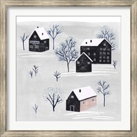 Snowy Village II Fine Art Print