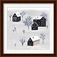 Snowy Village II Fine Art Print