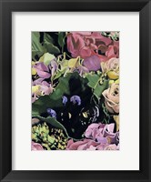 Floral on Black IV Fine Art Print