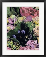 Floral on Black IV Fine Art Print
